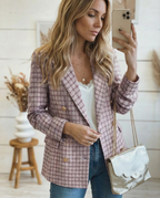 Madeline Tweed Plaid Blazer