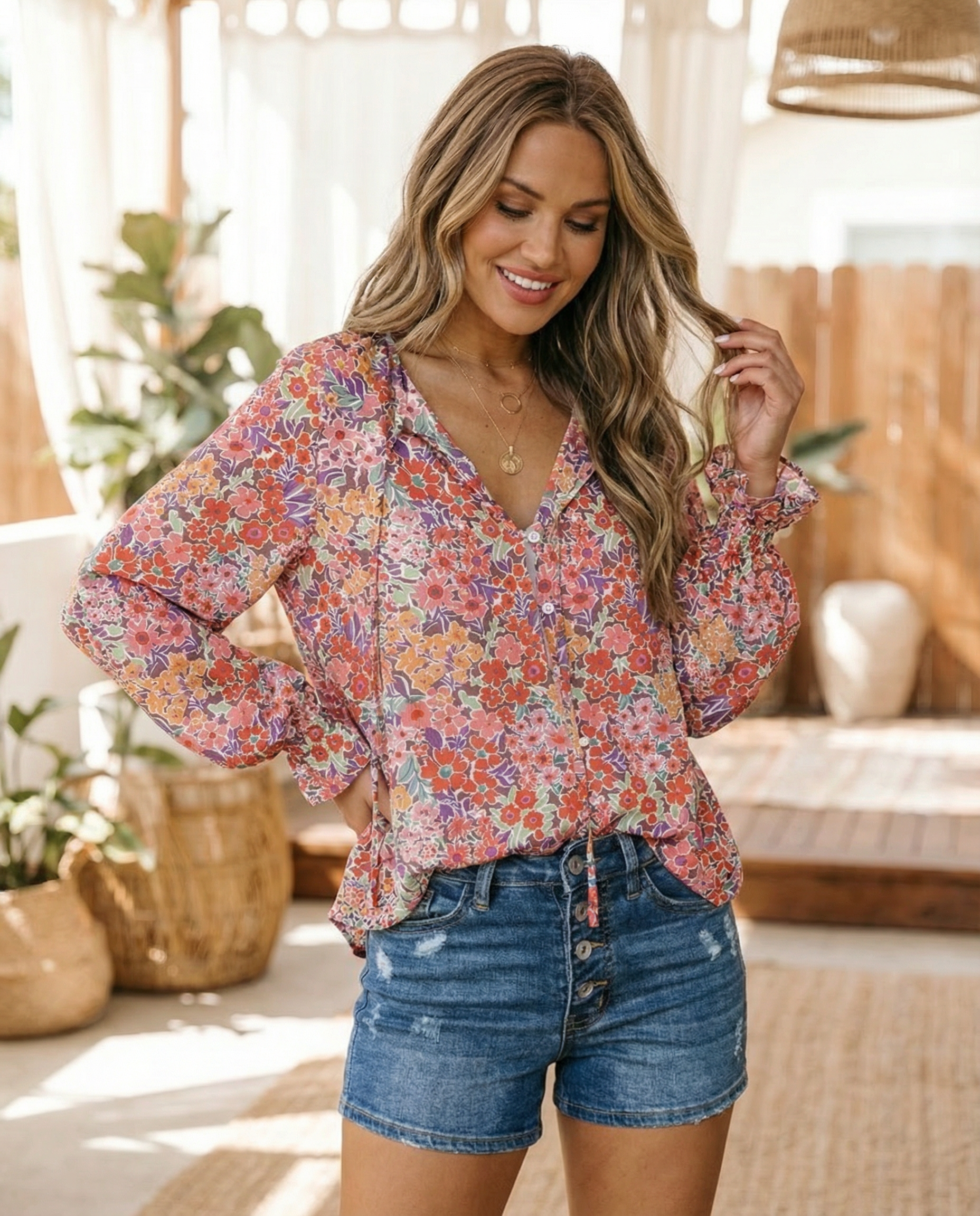 Stormy Bloom Blouse