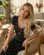 Midnight Coast Stripe Maxi