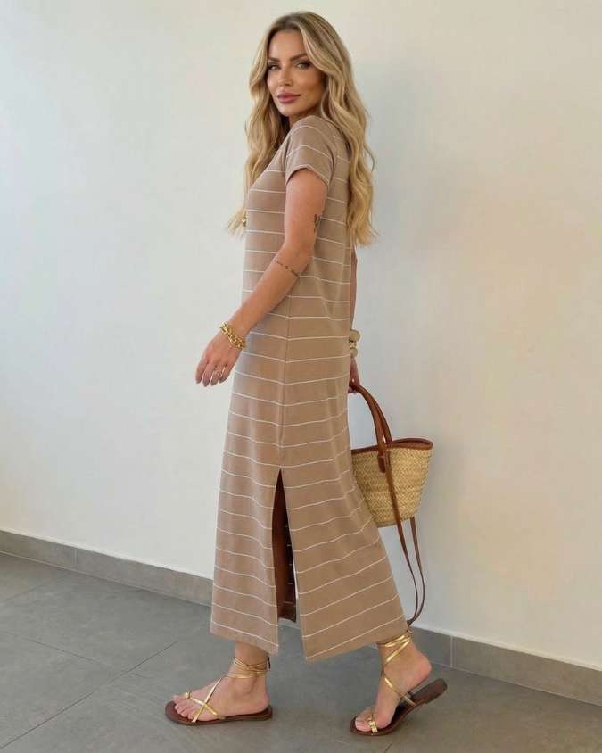 Midnight Coast Stripe Maxi