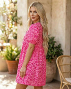 Pink Rush Leopard Dress